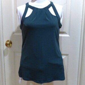 41 Hawthorn Sleeveless Green top with Cut-outs size S